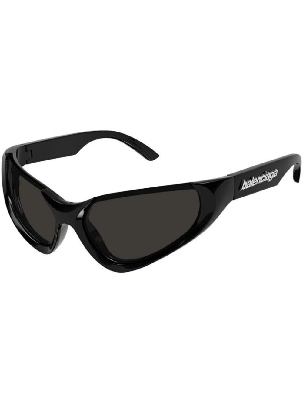 NEW BALENCIAGA SUNGLASSES BB0202S 001 WOMEN OVERSIZED BLACK/GRAY EYEWEAR